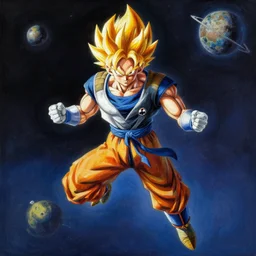 vegeta from dragon ball z floating in space, highly detailed painting by gaston bussiere, craig mullins, j. c. leyendecker 8 k