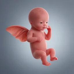 fetus with bug wing and legs