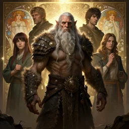 highly detailed portrait of a very old orc with long hairs, stephen bliss, unreal engine, fantasy art by greg rutkowski, loish, rhads, ferdinand knab, makoto shinkai and lois van baarle, ilya kuvshinov, rossdraws, tom bagshaw, alphonse mucha, global illumination, radiant light, detailed and intricate environment