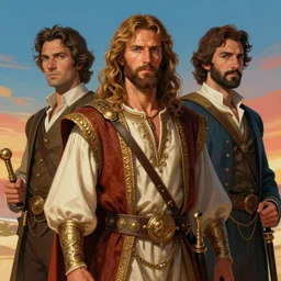 formal portrait of carlton heston as judah ben - hur, digital art by eugene de blaas, ross tran, and nasreddine dinet, vibrant color scheme, intricately detailed, in the style of romanticism, cinematic, artstation, greg rutkowski