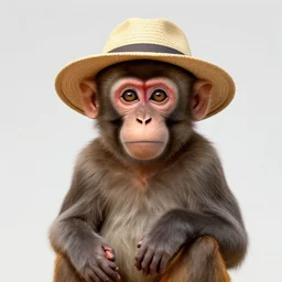 a monkey in a hat