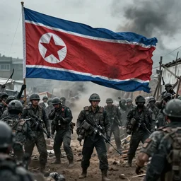 apocalypse in north korea in realistic style