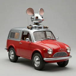 adventurer ( ( ( ( ( 1 9 5 0 s retro future robot android mouse rv hover wagon motorhome robot. muted colors. ) ) ) ) ) by jean baptiste monge!!!!!!!!!!!!!!!!!!!!!!!!! chrome red