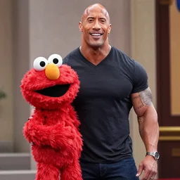 dwayne johnson is elmo