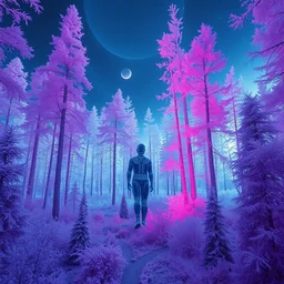 urbex by buckminster fuller, futuristic tron tundra vaporwave thermal imaging atlantis forest infrared fantasy, archdaily, wallpaper, highly detailed, trending on artstation.