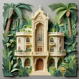building, jungle!, kirigami, dichromatism, paradox, volumetric light, insanely detailed and intricate, hypermaximalist, elegant, ornate, hyper realistic, super detailed, by remedios varo uranga