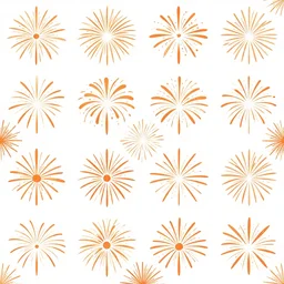 tessellation of fireworks orange
