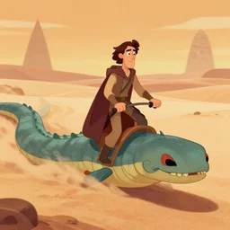 paul atreides riding a sandworm, dune 2 0 2 1, claymation