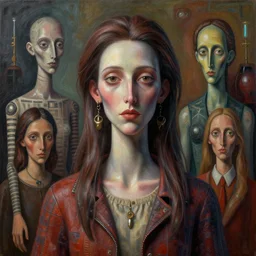 realistic detailed photo rendered in octane 3d , Weird Dreams, by Herman Serrano, late 80's, by Amano, Francis Bacon , by H.R. Giger, Elizabeth Erickson, Kenny Schar, Robert Colescott painting, art by Takato Yamamoto. smooth shading, ultra detailed, high resolution, masterpiece. rendered in blender, deep colours, ultra realistic, cinematic, unreal 6