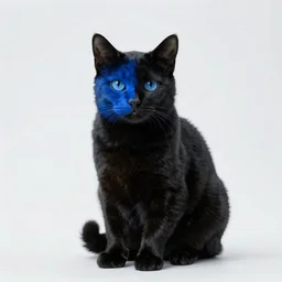 🎨 🟦 blue ⬛ black ♂🐱 - 🦇 catbat ( blue _ black _ cat _ bat ) fursona 🦇👂 streaming 🎮🖥 heterochroma 👀🟦🟥 - n 4