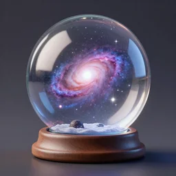 snowglobe containing a galaxy, octane render, 3 5 mm, trending on artstation