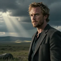 aaron paul as nathan drake, photorealistic, cinematic lighting