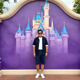 jfk posing at the purple wall disneywall at wdw instagram photo
