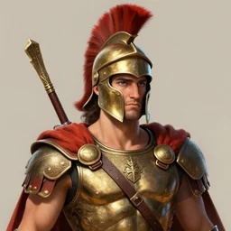 portrait of a spartan hoplite who looks like ibai from twitch by ralph horsley, rossdraws, ilvya kuvshinov, elegant, intricate, highly detailed illustration, pixar, maya, engine, artstation