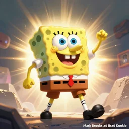 Spongebob  as an Apex Legends character digital illustration portrait design by, Mark Brooks and Brad Kunkle detailed, gorgeous lighting, wide angle action dynamic portrait