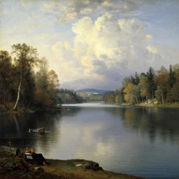 petarel lake, by thomas cole, by john martin
