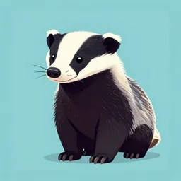 a political poster for a honey badger, graphic design,