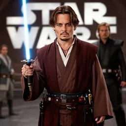 johnny depp as a jedi in star wars