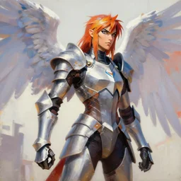 greg manchess portrait painting of partially armored battle angel alita as overwatch character, medium shot, asymmetrical, profile picture, organic painting, sunny day, matte painting, bold shapes, hard edges, street art, trending on artstation, by huang guangjian, gil elvgren, ruan jia, greg rutkowski, gaston bussiere