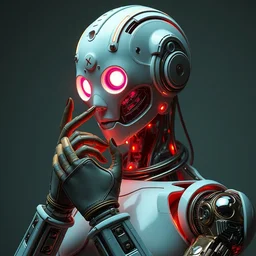 an intricate android wearing leather gloves, bright neon hydraulics, body made from porcelain and brass, pastel colors, 1 9 5 0 sci - fi, studio lighting, full body, calm, art nouveau, ambient occlusion, octane render, ultra detailed, artgerm, greg rutkowski, tom bagshaw, caravaggio