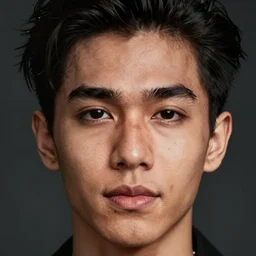 closeup headshot photo of the person who is half Indonesian and half Persian rapper