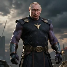 old vladimir putin as tanos from avengers infinity war marvel comic book