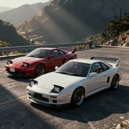 90s japanese sports cars, 3d models,