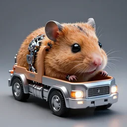 evil hamster truck concept bio engineering, bio robot, cabin head