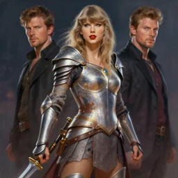 taylor swift as a warrior maiden by wlop and glen rutkowski, mate painting, concept art, artstation