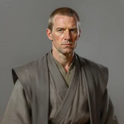 portrait of a man by greg rutkowski, old jedi master, he looks like sam witwer, very short hair, wearing gray jedi robes, star wars expanded universe, he is about 6 0 years old, highly detailed portrait, digital painting, artstation, concept art, smooth, sharp foccus ilustration, artstation hq