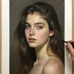 painting by donato giancola, portrait of a beautiful young woman