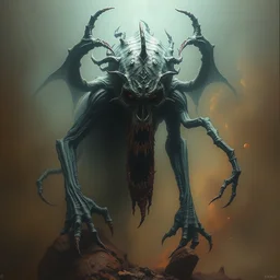 an epic horrifying fantastic hyperdetailed matte painting of a decaying eldritch creature photo taken with nikon d 7 5 0, by moebius by zdzisław beksinski, by jakub rozalski, by nekro, cosmic horror artwork