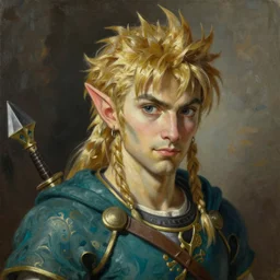 Biggoron, oil on canvas, intricate, portrait, 8k highly professionally detailed, HDR, CGsociety