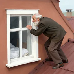 old man kozlodoyev creeps down on a roof, he's so penetrating creature like corncrake. kozlodoyev seeks to climb in through the window to some female in bed. in past years, kozlodoyev used to walk around, his eyes were empty ; and kozlodoyev called out whistling all the women to make love in the bushes.