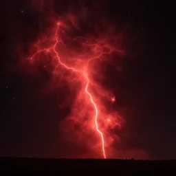 red sprites in the atmosphere