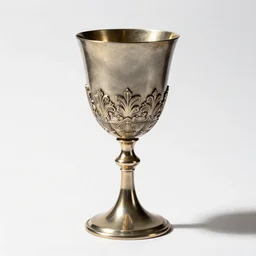 antique holy grail, studio product photography, isolated on a pure white background, centered, entire object in frame, sharp focus, soft studio lighting