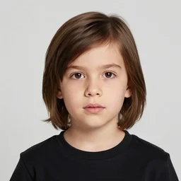 a medium shot portrait of a 2 2 yo man. shoulder length brown hair, caucasian, brown eyes, roman nose, big lips, shaved, black t - shirt, hyper realistic.