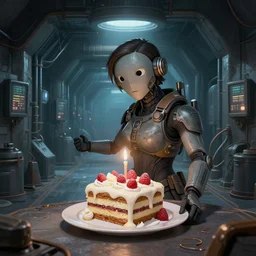 glados, cake, underground testing facility, 2 0 2 2 digital art wallpaper