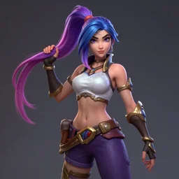 3d render of akali from league of legends by Pablo Perdomo, trending on artstation