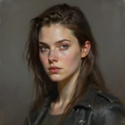 perfectly - portrait of a beautiful female dystopian character from netflix series, intricate, highly detailed, digital painting, loose brush strokes, realistic shaded lighting, artstation, concept art, smooth, sharp focus, illustration, realism, oil painting, unreal engine 5, 8 k, art by peter mohrbacher and and sam spratt
