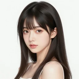 a photo of a beautiful woman, japanese manga style, a hyperrealistic painting by epic character composition, by alessio albi, nina masic, cg society contest winner, hyperrealism, hyper realism, ethereal, deviantart