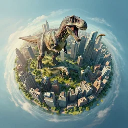 360degree view of jurrassic skyline, trending on art station