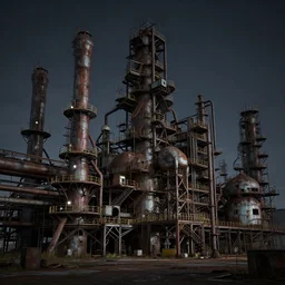 a beautiful ultradetailed render of structures industrial architecture abandoned by lee madgwick, nightvision, archdaily, wallpaper, highly detailed, trending on artstation.