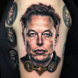 elon musk, sorcerer, lord of the rings, tattoo, decorated ornaments by carl spitzweg, ismail inceoglu, vdragan bibin, hans thoma, greg rutkowski, alexandros pyromallis, perfect face, fine details, realistic shaded