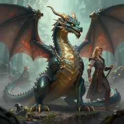 A dragon with fantasy art background , digital art by Mandy Jurgens and Irina French and Heraldo Ortega , hyperdetailed, artstation, cgsociety