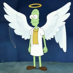 squidward as a biblical angel