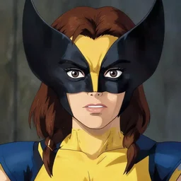 female classic wolverine, detailed perfect face, exquisite details, marvel comics, x - men, mid view, by studio muti, greg rutkowski makoto shinkai takashi takeuchi studio ghibli