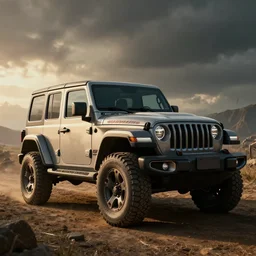 jeep wrangler, an epic fantasy, dramatic lighting, cinematic, establishing shot, extremely high detail, photorealistic, cinematic lighting, artstation, by simon stalenhag, horizon forbidden west