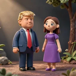 donald trump and greta thunberg claymation