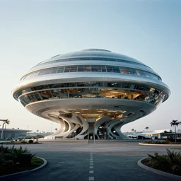 futuristic dwelling by buckminster fuller and syd mead,  contemporary architecture, photo journalism, photography, cinematic, national geographic photoshoot